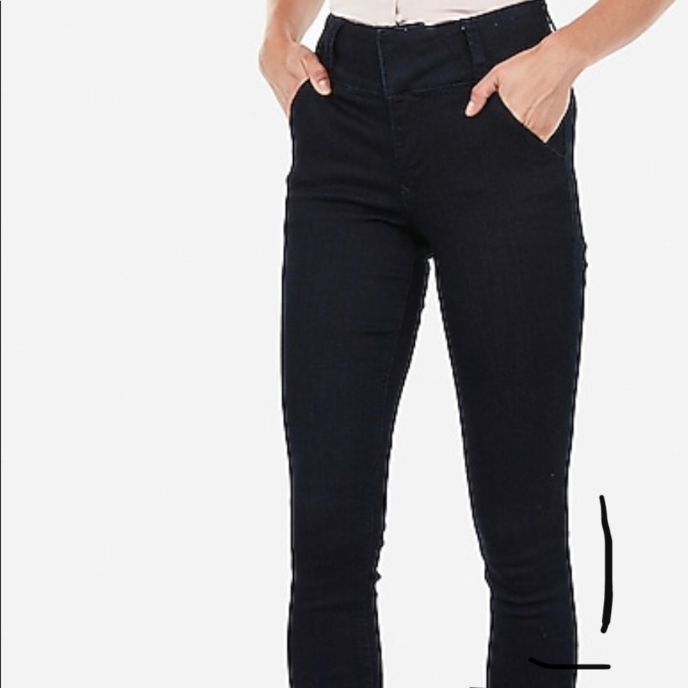 High waisted denim perfect waistband leggings